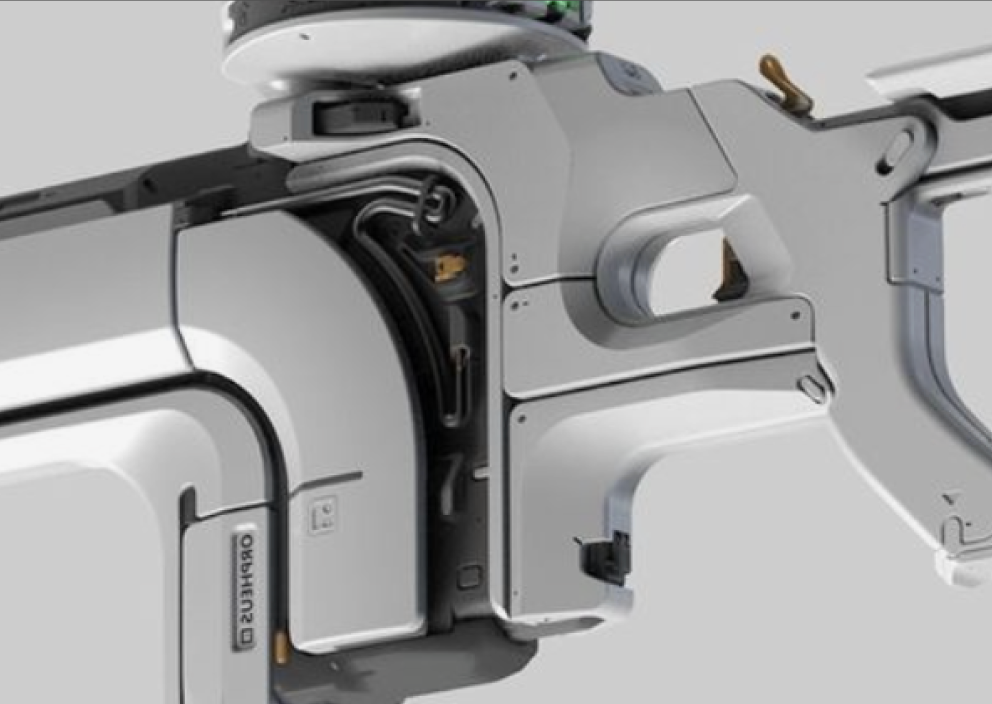 Exploded view of a precision mechanical assembly