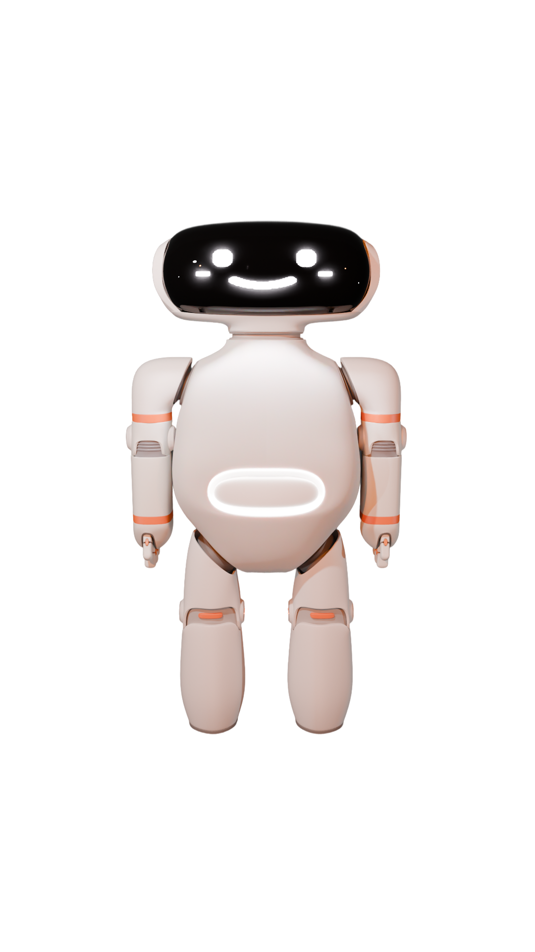 Lumo — companion robot, front view