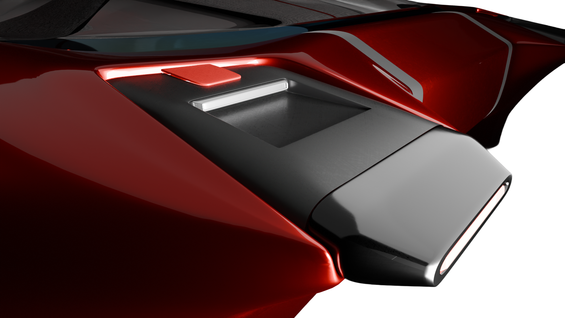 NIVIS rear haunch — brake light strip and aero strut