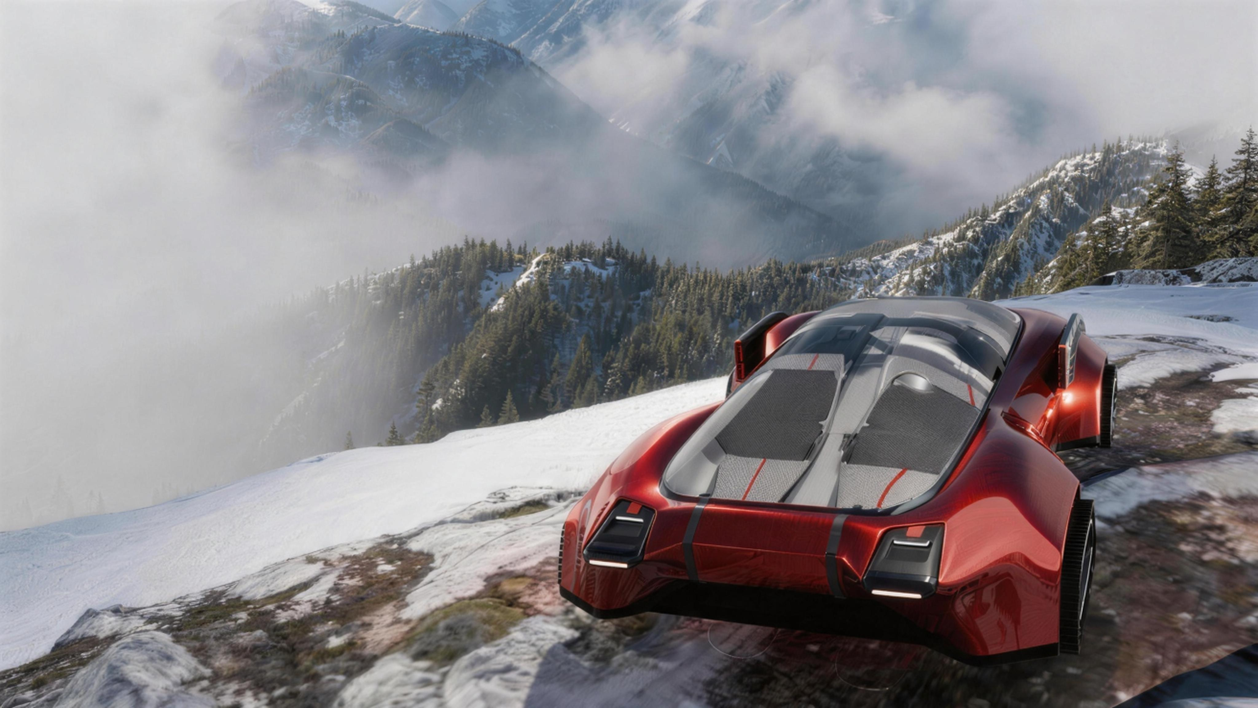 NIVIS — rear three-quarter view on an alpine ridge