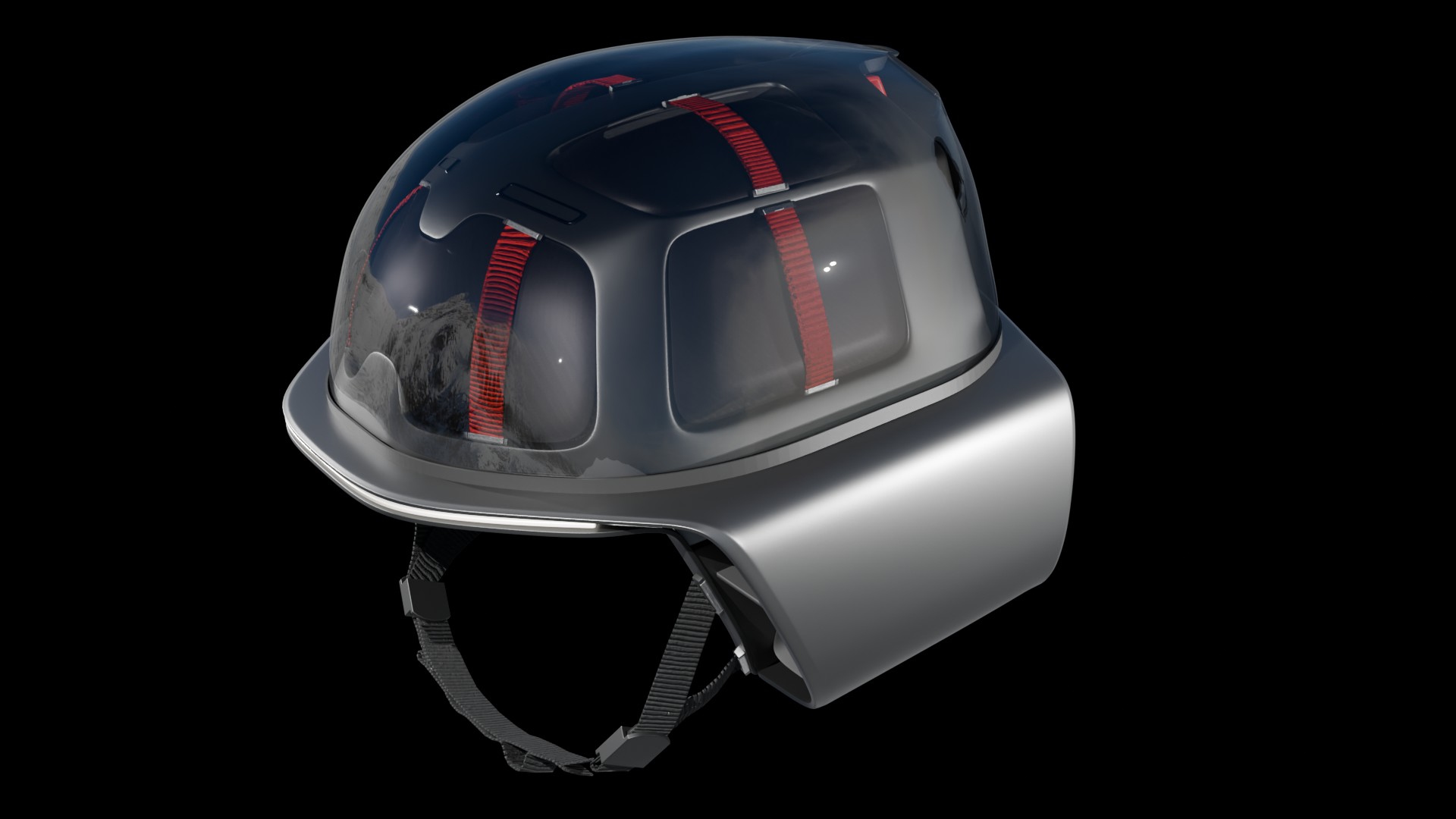 AERIS helmet — three-quarter render on black
