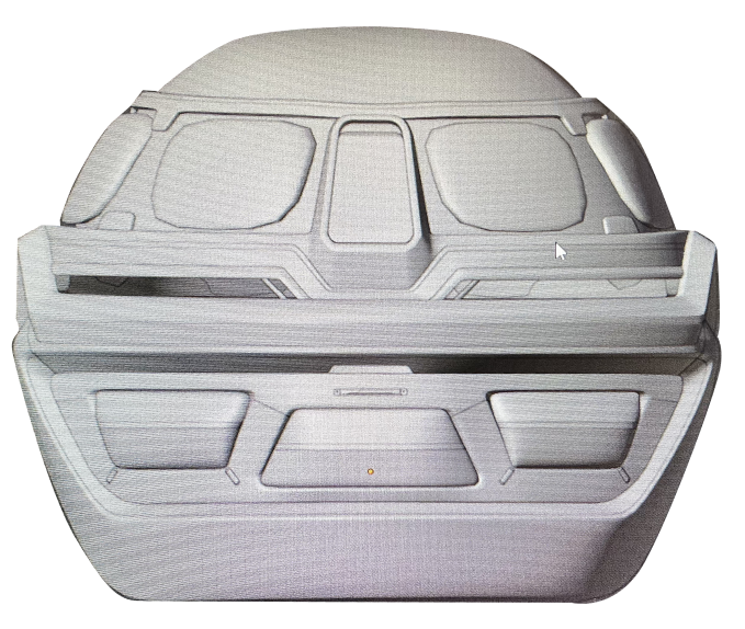 Side view — early 3D model