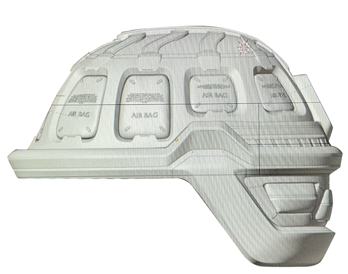 Rear view — early 3D model